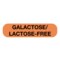 Nevs Galactose / Lactose-Free Label 5/16 x 1-1/4" D-1613 - alternate 1